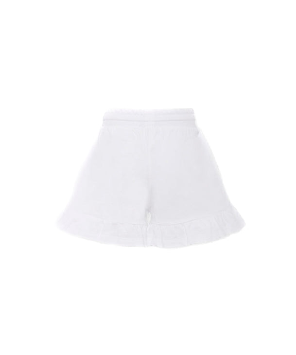 Moschino Kids Shorts Bianco con Stampa Toy per Bambine