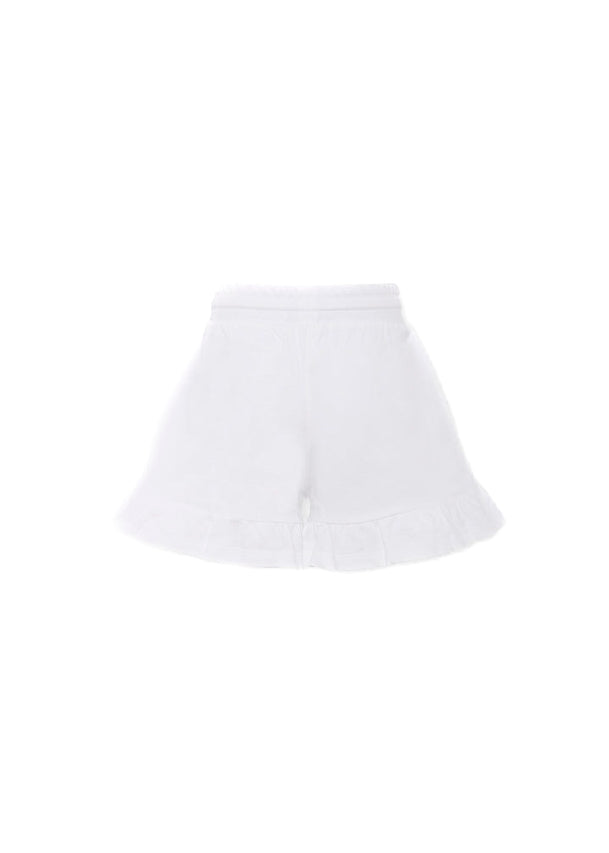 Moschino Kids Shorts Bianco con Stampa Toy per Bambine