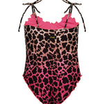 F**K Kids Costume Intero Fantasia Leopardato Rosa per Bambine