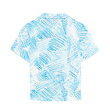 Msgm Kids Camicia Bianco/Azzurro a Fantasia per Bambini