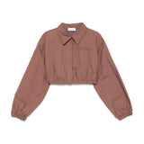Pinko Kids Camicia Cropped Terra con Stampa per Bambine