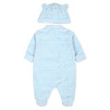 Moschino Kids Tutina Cielo in Spugna con Logo Jacquard per Neonati