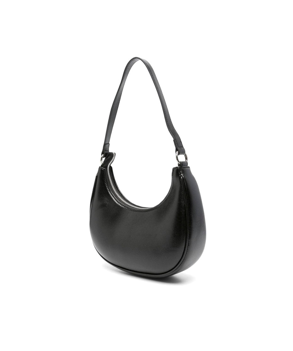 MSGM Kids Borsa a Spalla Nera con Placca Logo per Bambine
