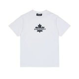 Dsquared2 Kids T-shirt Bianca con Stampa Logo Foglia D'acero per Bambini