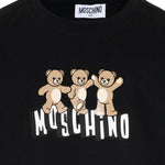 Moschino Kids Maxi T-Shirt Nero con Teddy Bear per Bambini