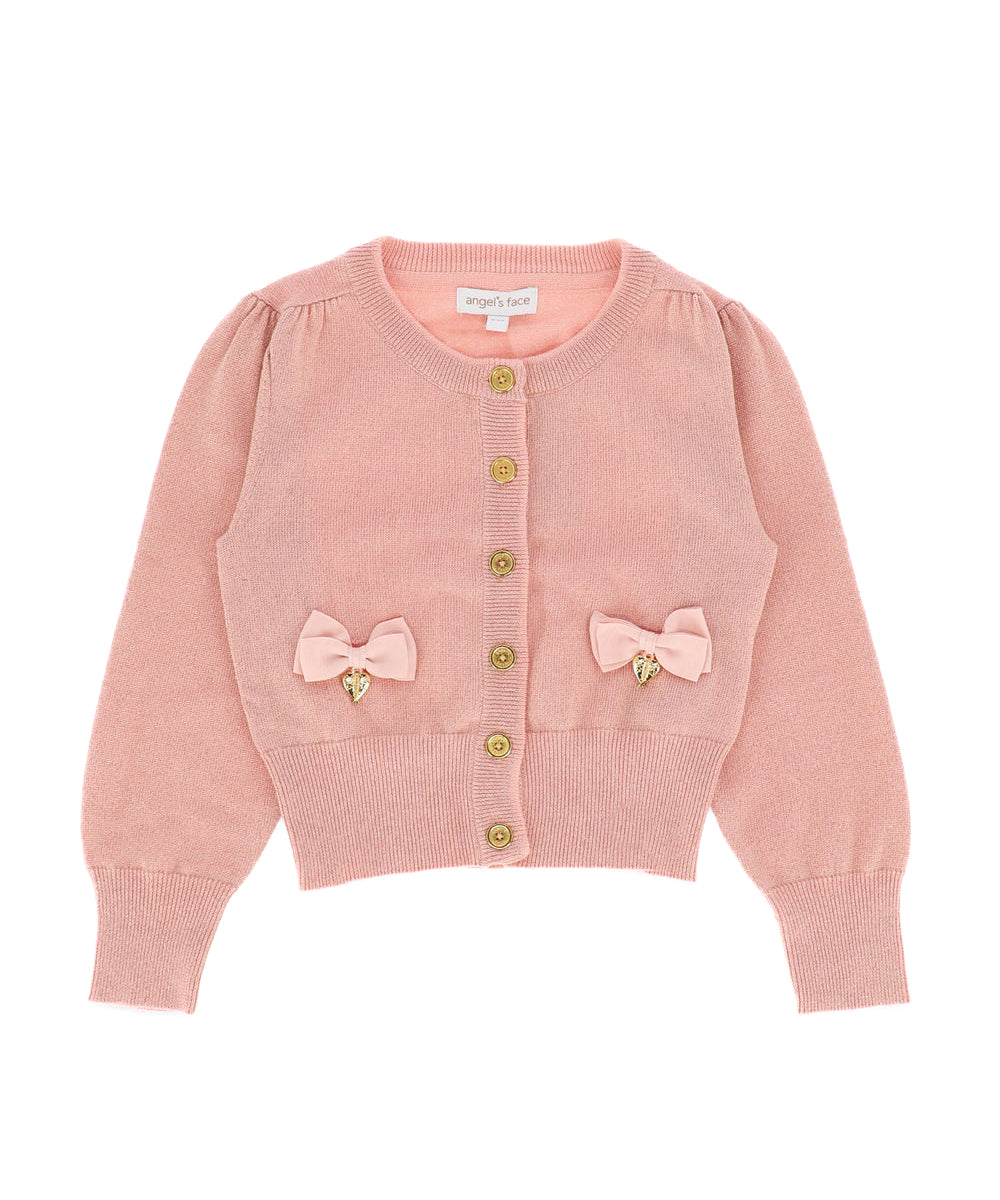 Angel's face Cardigan Rosa con Fiocchi per Bambine