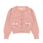 Angel's face Cardigan Rosa con Fiocchi per Bambine