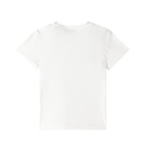 Patrizia Pepe Kids T-Shirt Bianca con Strass Azzurro per Bambine