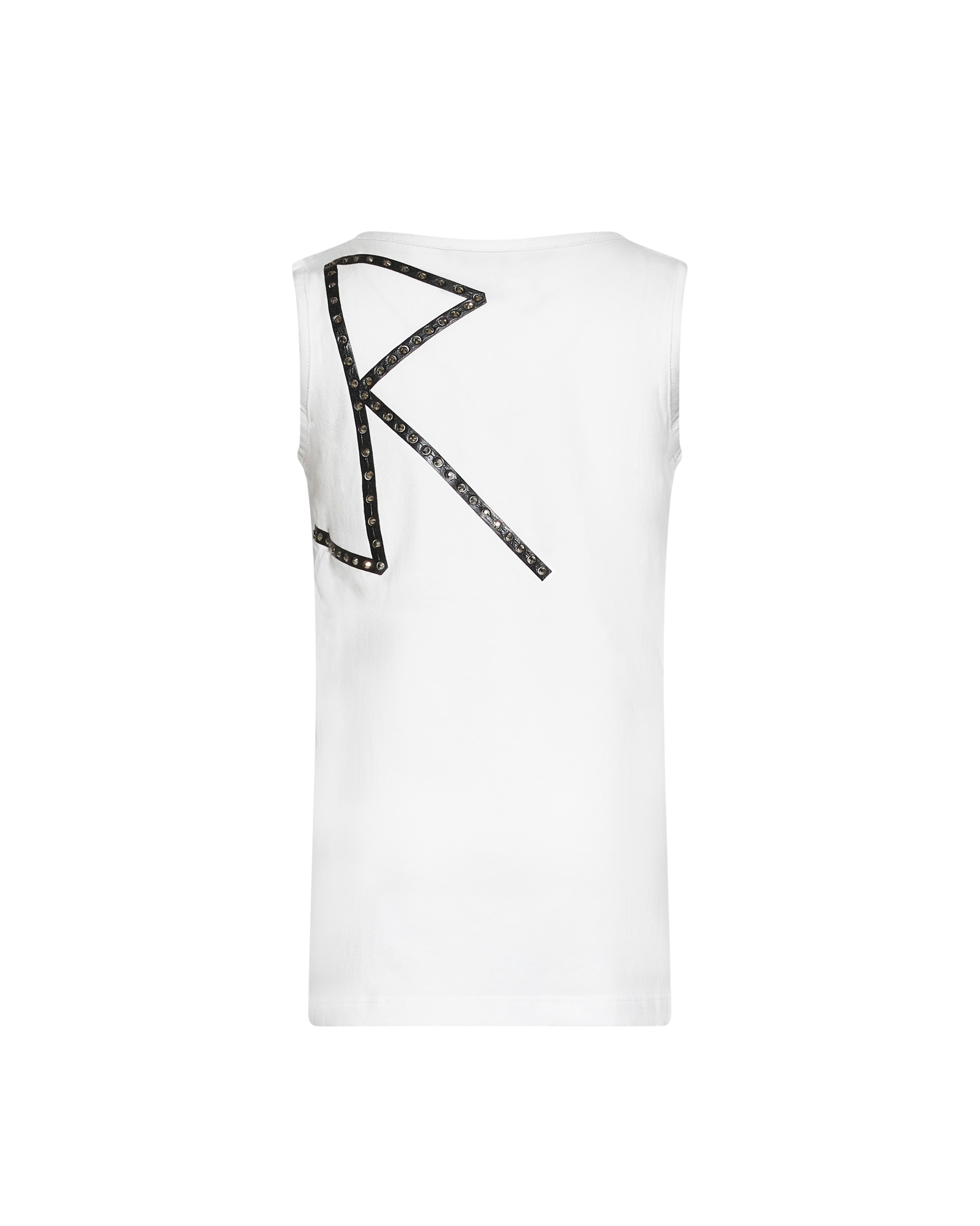 John Richmond Kids Canotta Bianco con Borchie per Bambini