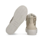 Elisabetta Franchi La Mia Bambina Sneakers Avorio Alta con Loghi Ricamati per Bambine