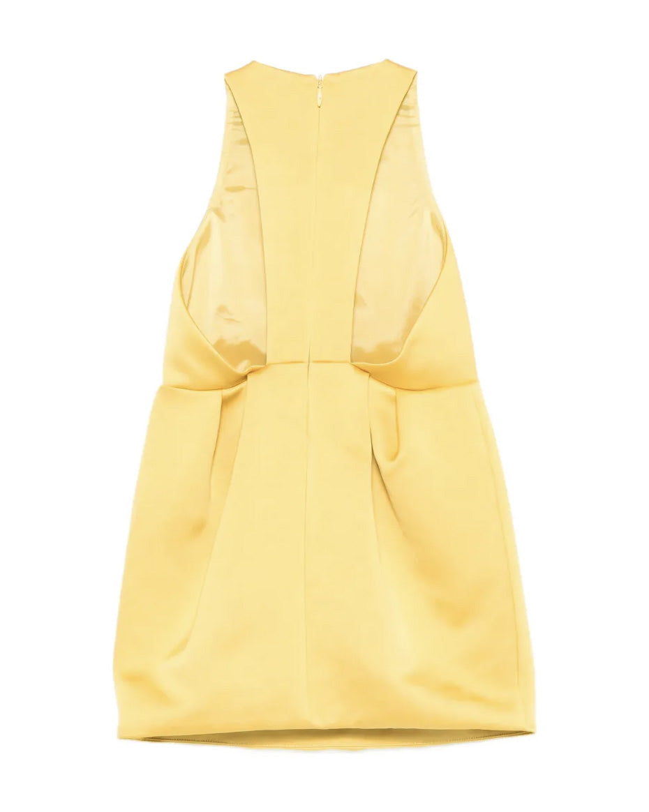 Elisabetta Franchi La Mia Bambina Abito Giallo con Dettagli Logo per Bambine