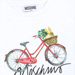 Moschino Kids T-Shirt Bianca con Stampa per Neonate