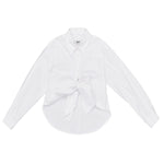 MSGM Kids Camicia Bianca con Fiocco per Bambine