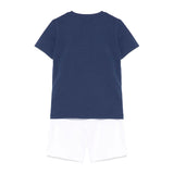 Iceberg Kids T-shirt Blu con Banda Logo con Shorts per Bambini
