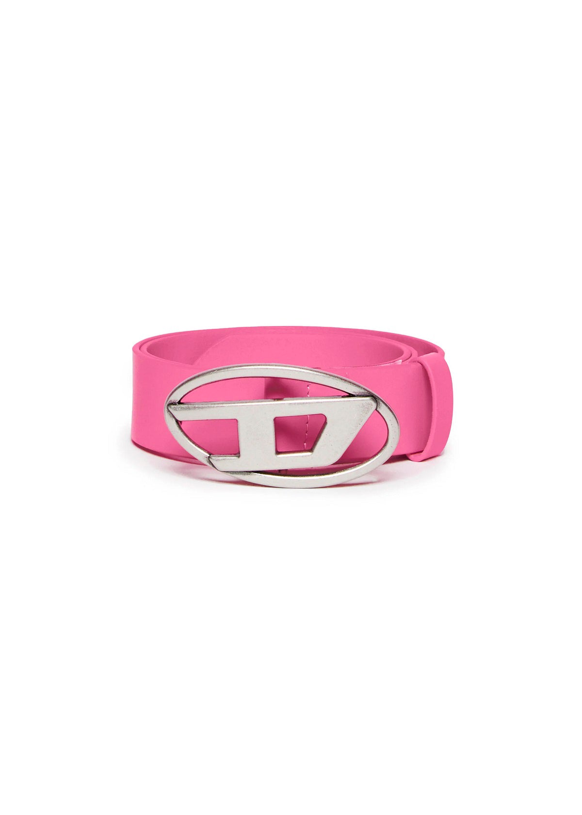 Diesel Kids Cintura Fucsia in Pelle con Logo Oval D