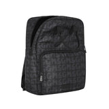 Msgm Kids Zaino Nero con Motivo Multi Logo per Bambine