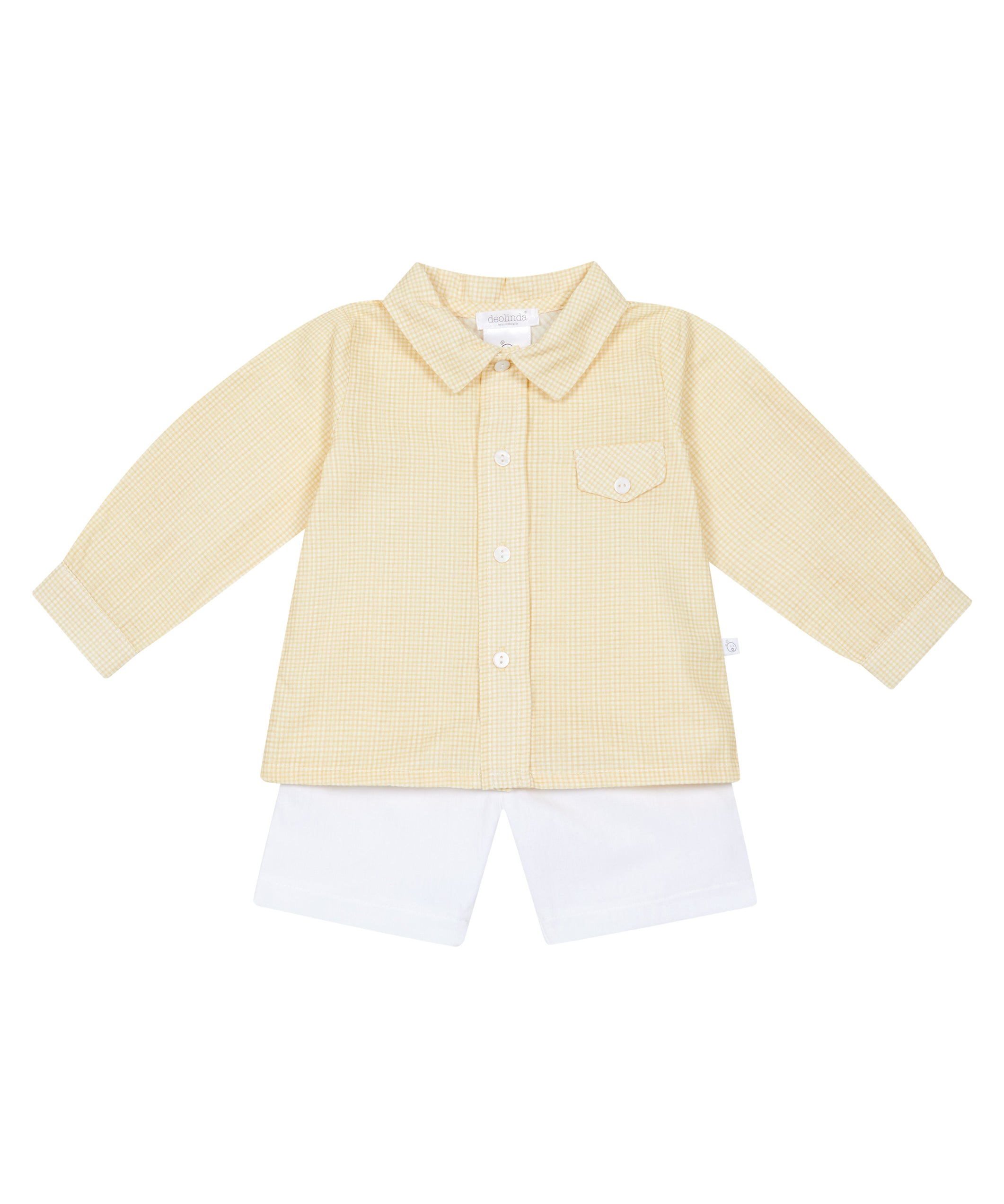 Deolinda Kids Completo Paglierino e Bianco per Neonate