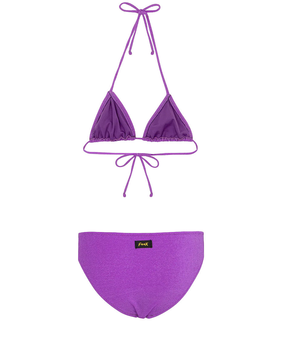 F**K Kids Costume Due Pezzi Viola per Bambine
