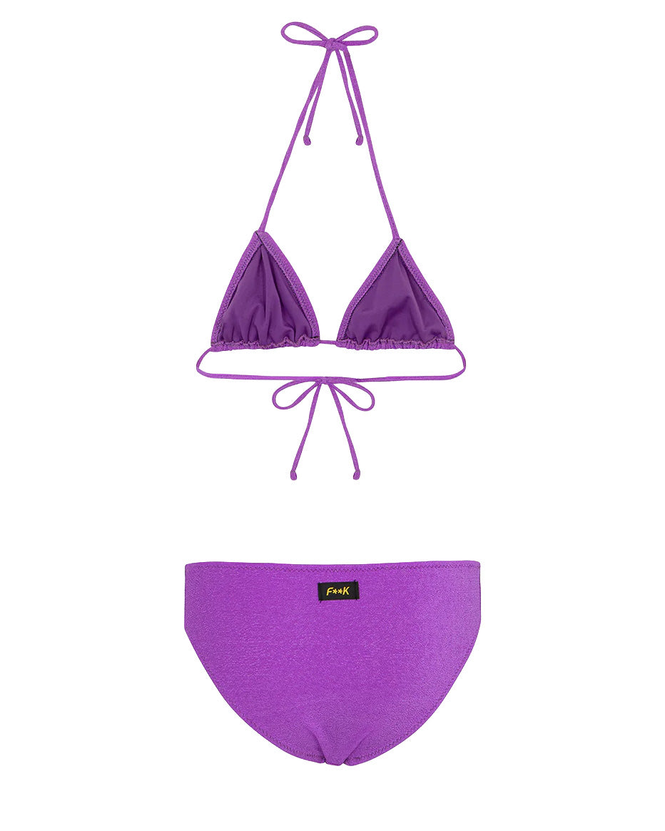 F**K Kids Costume Due Pezzi Viola per Bambine