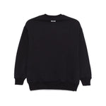 MSGM Kids Felpa Nera con Logo Neon per Bambine (retro)