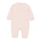 Elisabetta Franchi La Mia Bambina Tutina Rosa con Logo Geometrico per Neonate