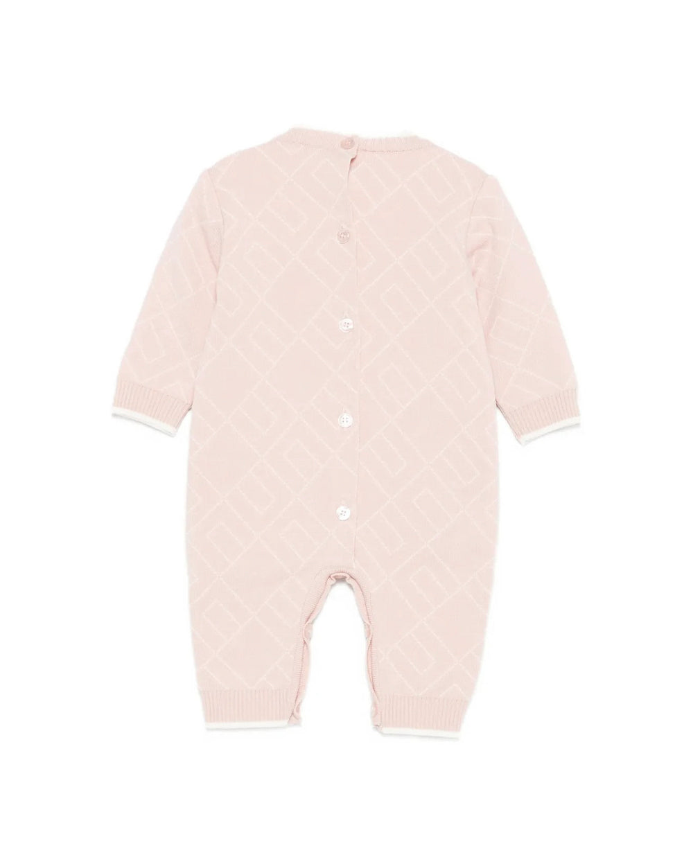 Elisabetta Franchi La Mia Bambina Tutina Rosa con Logo Geometrico per Neonate