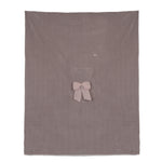 Marlù Coperta Marsalsa (rosa) con Ricamo Teddy e Fiocco per Neonate