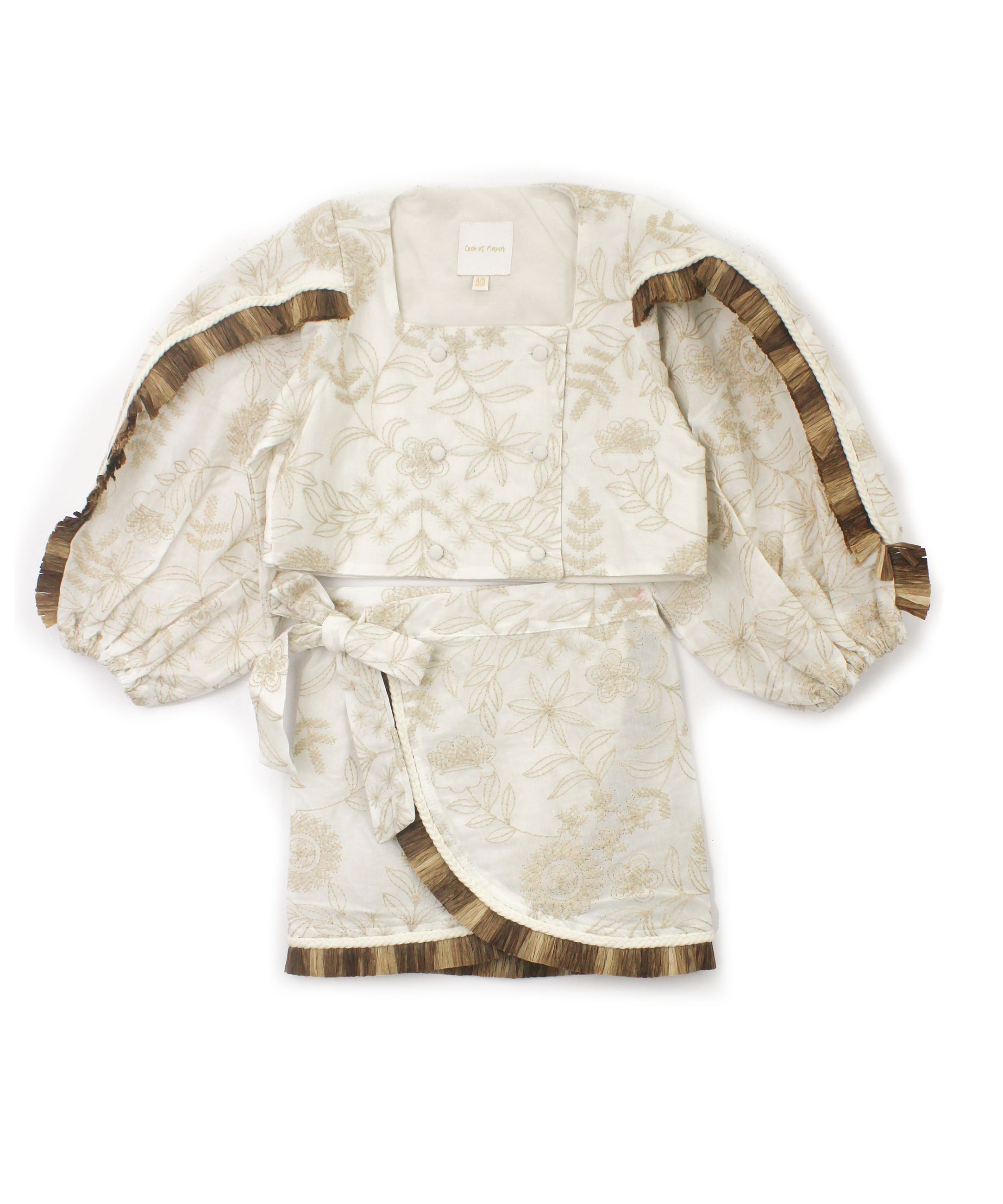 Cocò et Mamà Completo Selena Bianco/Beige per Bambine