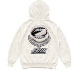 Art Super Money Kids Felpa con Cappuccio Bianco Fantasia Stelle e Strass per Bambini