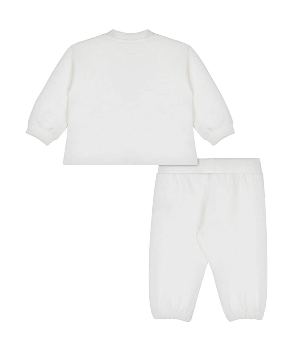Moschino Kids Blusa Panna con Stampa con Leggings Panna per Neonate (retro)