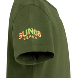 Sun68 Kids T-shirt Verde Scuro con Logo per Bambini(lato)