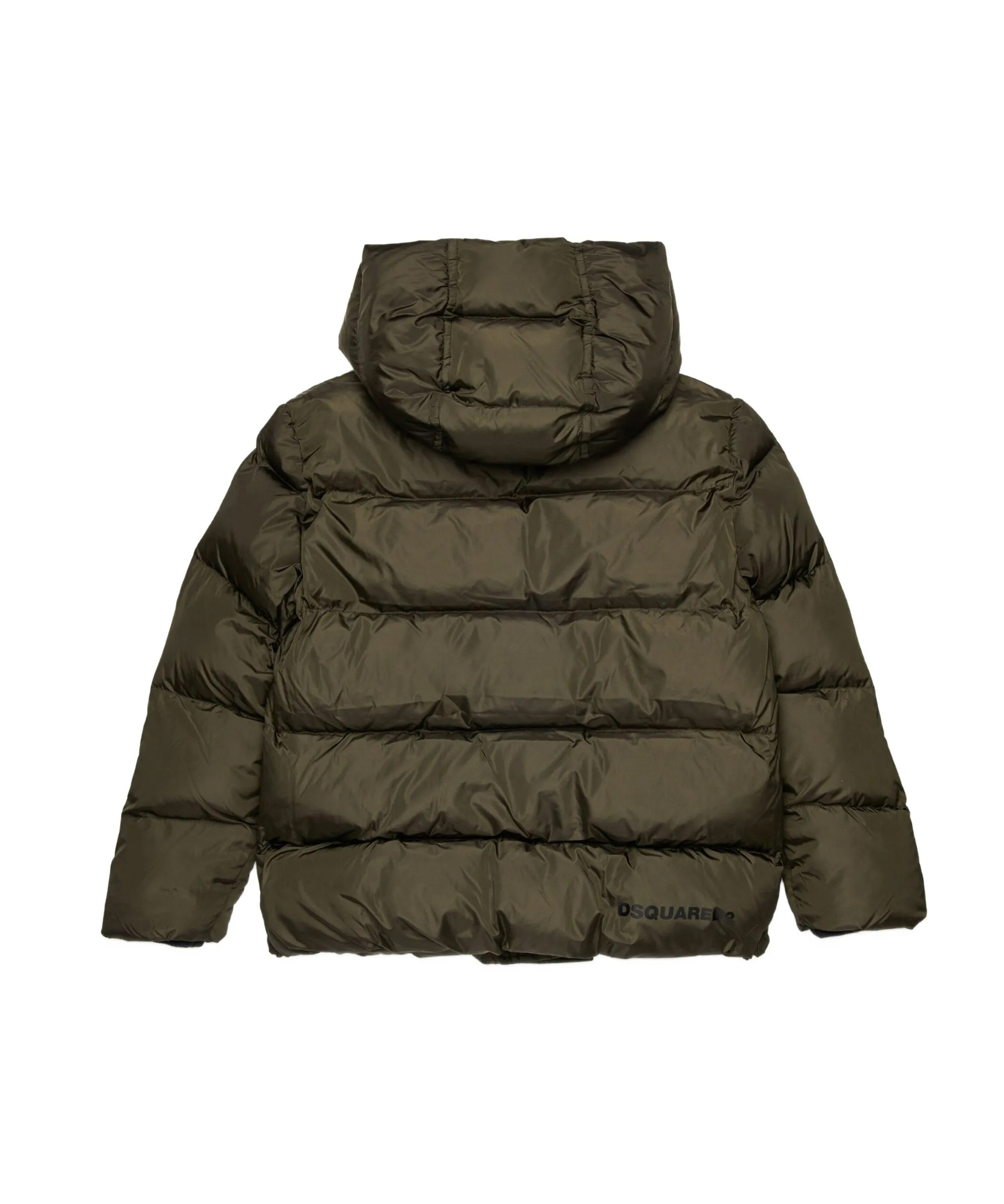 Dsquared2 Kids piumino Verde con Cappuccio e Logo Interno per Bambini