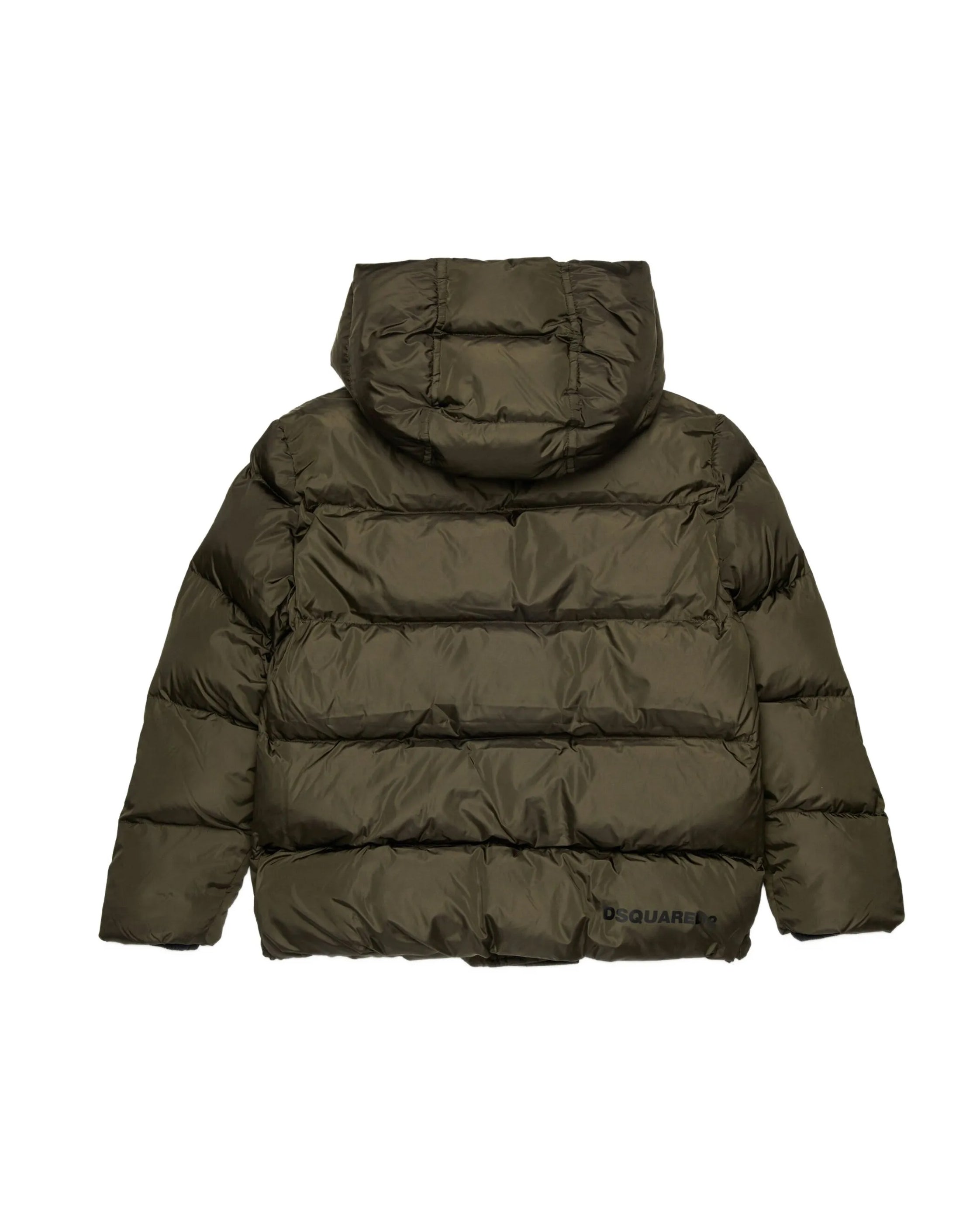 Dsquared2 Kids piumino Verde con Cappuccio e Logo Interno per Bambini