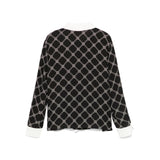 Elisabetta Franchi La Mia Bambina Camicia con Ruches Nero/Avorio per Bambine