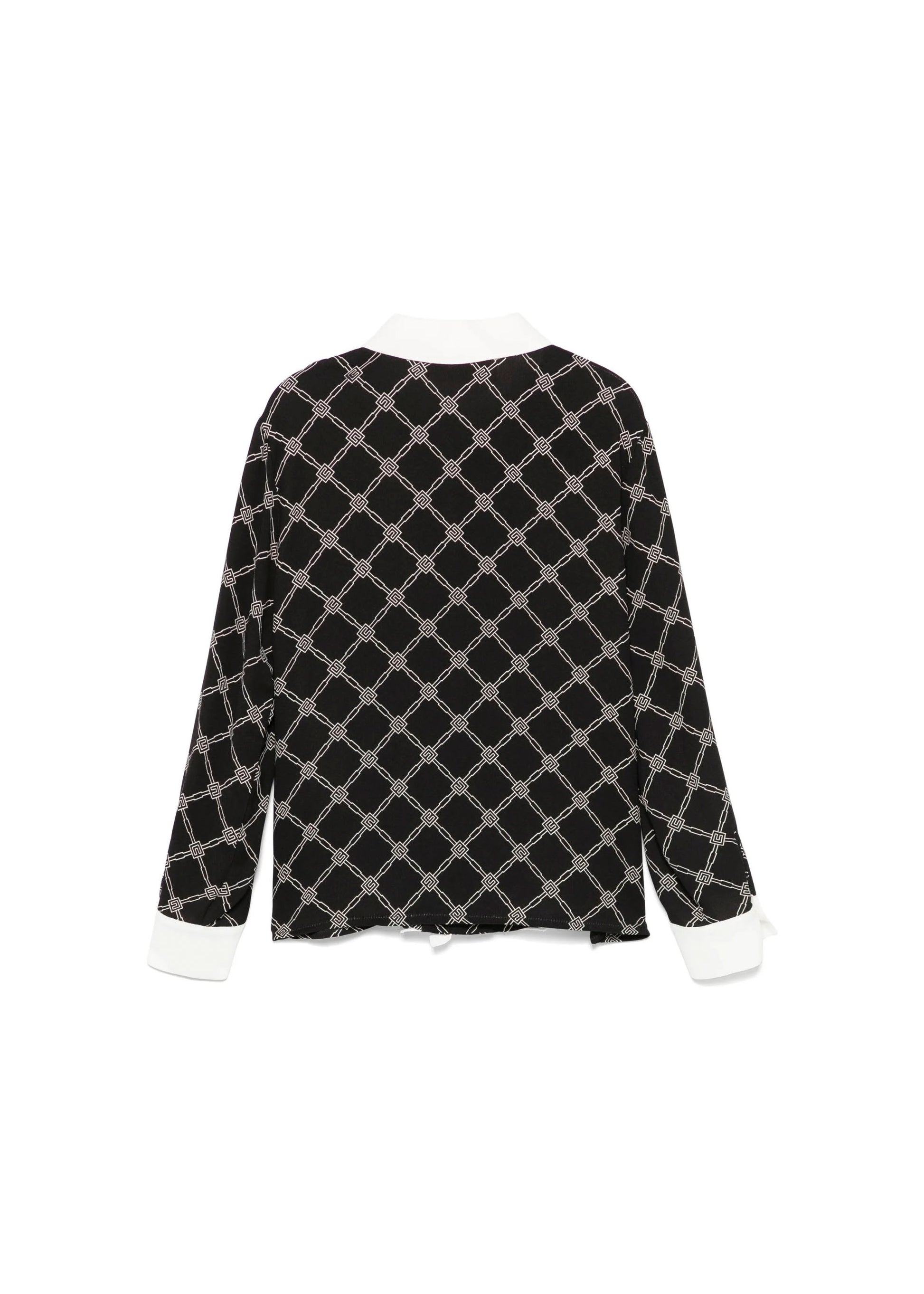 Elisabetta Franchi La Mia Bambina Camicia con Ruches Nero/Avorio per Bambine