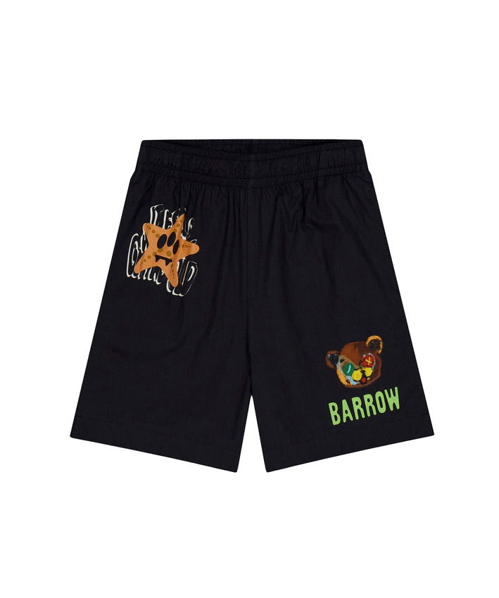 Barrow Kids Bermuda Nero con Patches per Bambini