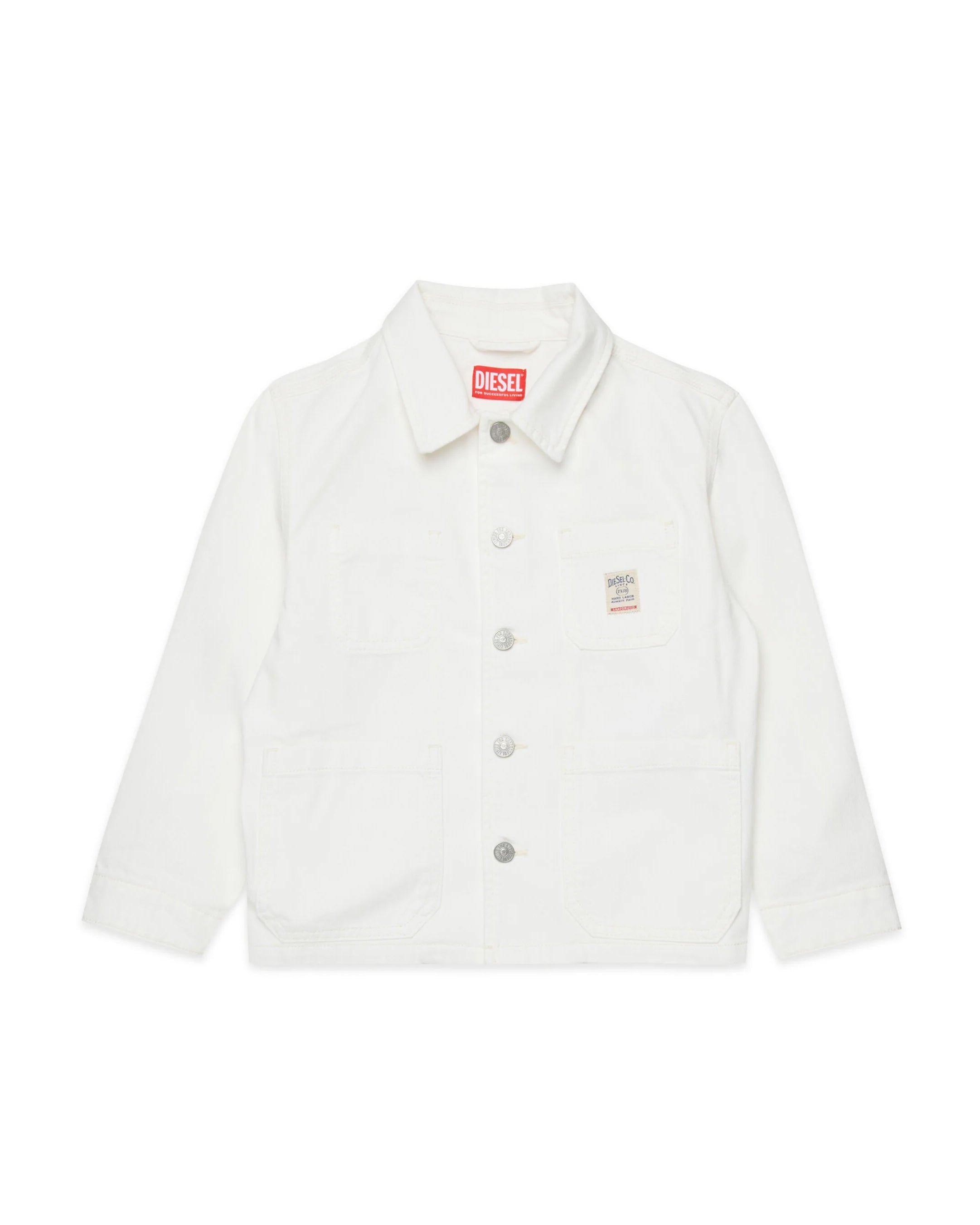 Diesel Kids Giacca in Denim Bianca per Bambini