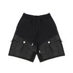 Yes London Kids Bermuda Nero con Laccio e Tasconi Applicazione Logo sul retro Tasca per Bambini