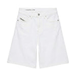 Diesel Kids Bermuda in Denim Bianco Regular Fit per Bambini
