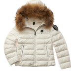 Blauer Kids Giubbino Bianco con Pelliccia Arcadia per Bambine