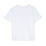 Pinko Kids T-shirt Bianca con Logo in Cristalli (retro)