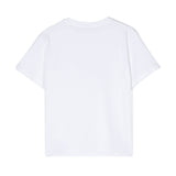 Pinko Kids T-shirt Bianca con Logo in Cristalli (retro)