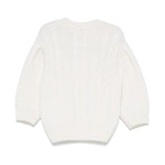 Elisabetta Franchi La Mia Bambina Maglione Burro Intrecciato per Bambine (retro)