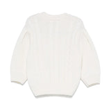 Elisabetta Franchi La Mia Bambina Maglione Burro Intrecciato per Bambine (retro)