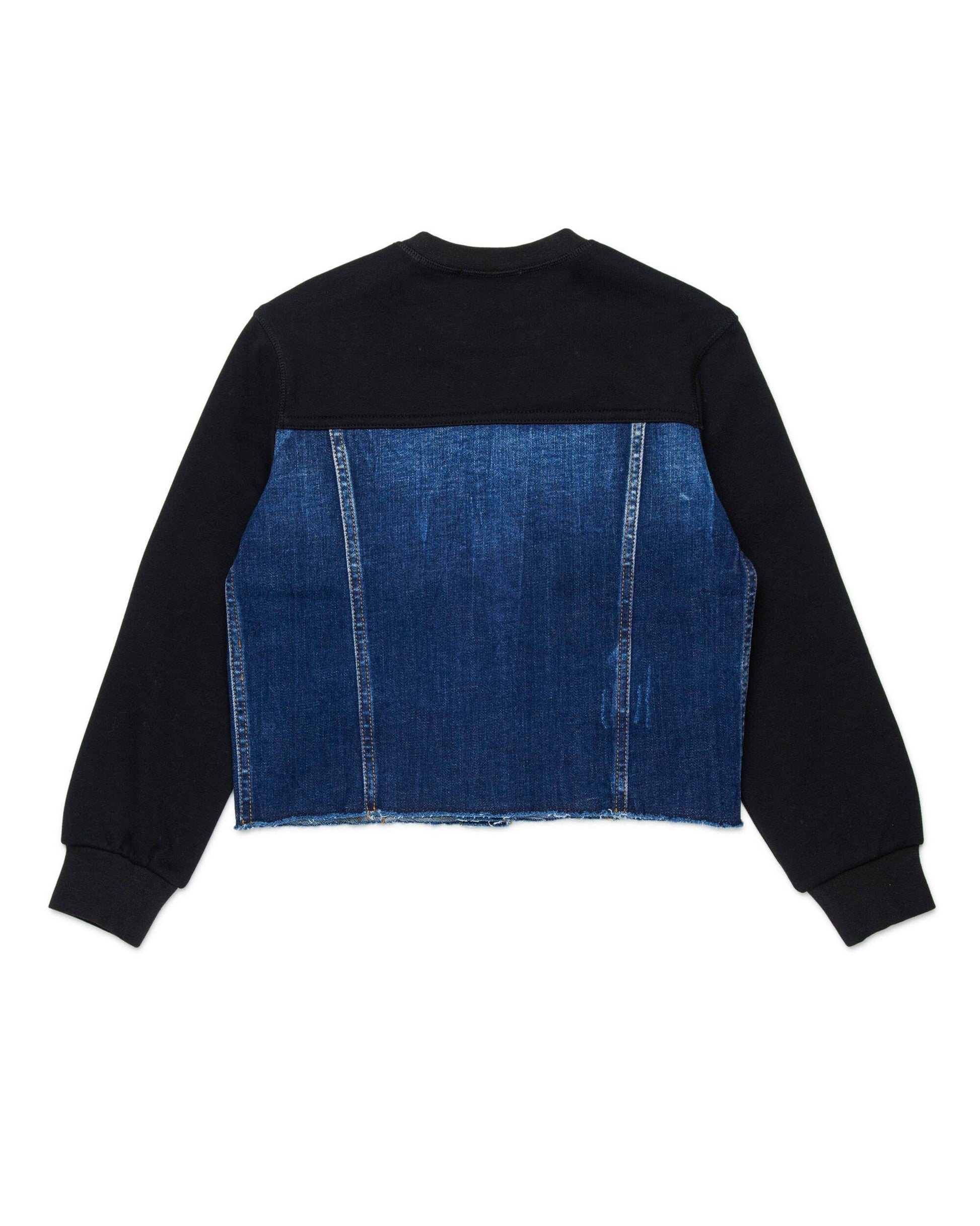 Dsquared2 Kids Felpa con Busto Denim per Bambini