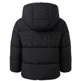 Iceberg kids Giubbino Nero con Logo Ricamato per Neonati