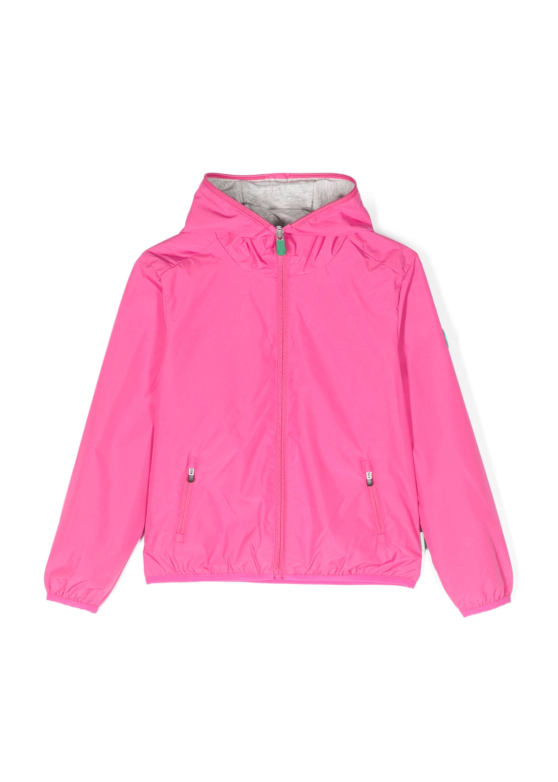 Save The Duck Kids Giubbino Fucsia con Cappuccio con Patch Logo