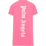 Palm Angels Kids Abito Rosa con Logo Bianco per Bambine