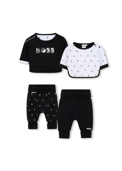 Boss Kids Completo 2 T-shirt+ 2 Pantalone per Neonati