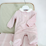 Minibanda Tutins Rosa con Fiocco e Ricami per Neonate